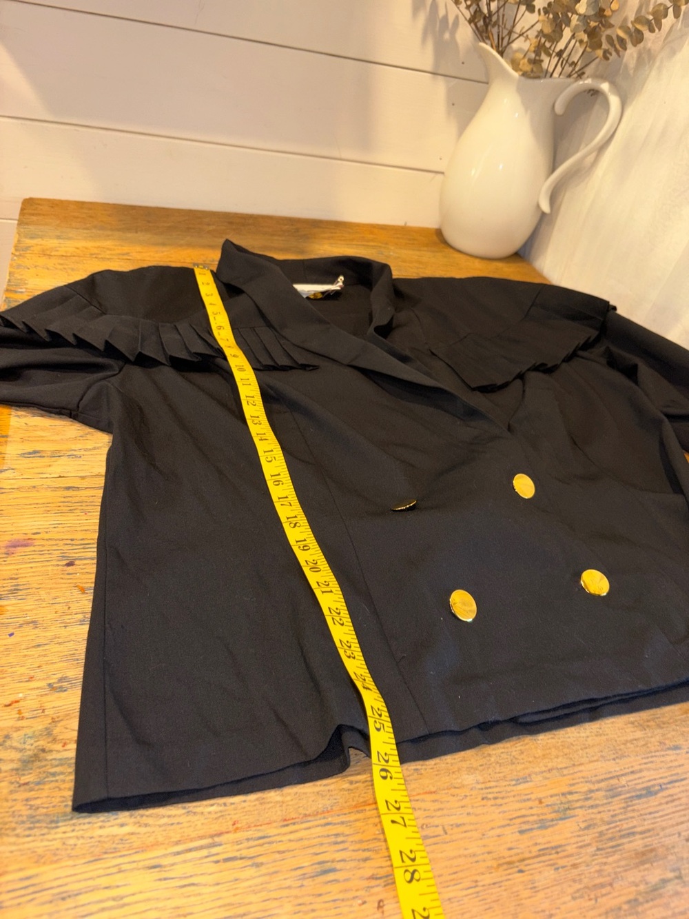 BLACK ADDITION ELLE PLEATED TRIM BLAZER JACKET SIZE 20W - Picture 9 of 10